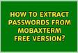 How to extract passwords from Mobaxterm Free Versio